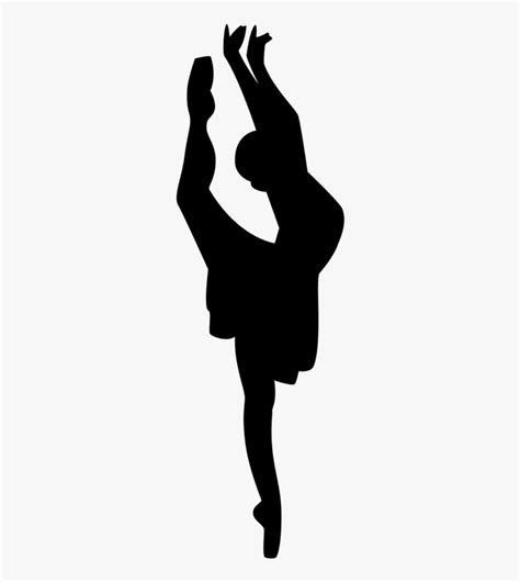 Dance Clipart Leap Dancer Silhouette On Pointe Free Transparent