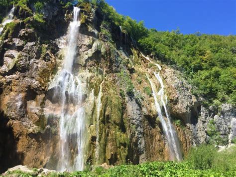 Big Waterfall Veliki Schiaffo O Slap Plitvica Plitvice Lakes National
