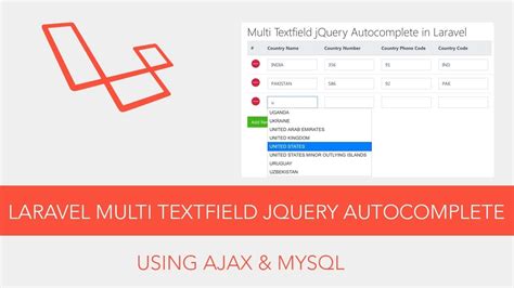 Integrate Multi Textfield Jquery Autocomplete With Laravel Using Ajax