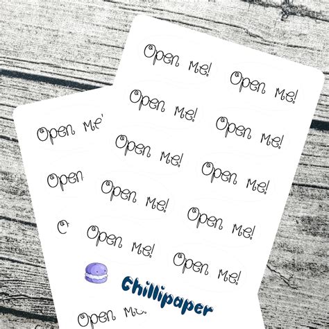 80 Open Me Stickers Open Me Seals Open Envelope Seals Open Etsy