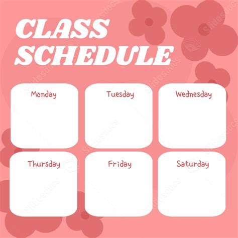 Pink Schedule Weekly Calendars Calendar Week Pattern Simple Word