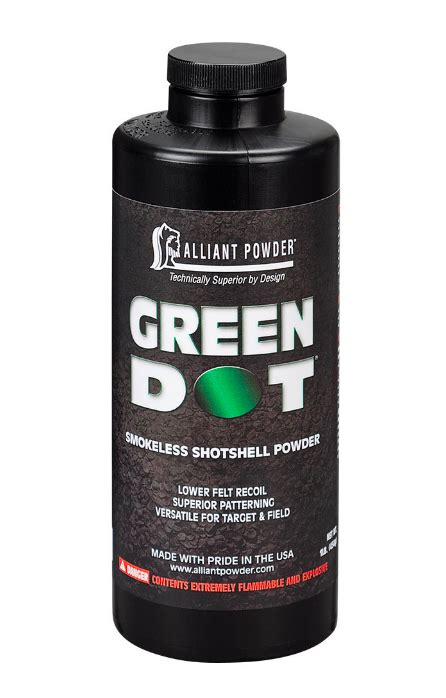 Alliant Green Dot Smokeless Shotshell Powder 1lb Vanguard Reloading