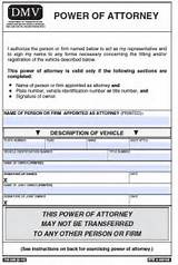 Power Of Attorney For Sale Of Motor Vehicle Images