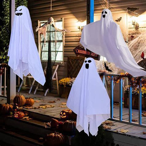 The Holiday Aisle Halloween Decorations Hanging Ghost 3 Pack 354 Inch