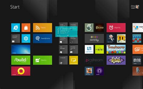 Windows 8 Der Neue Start Bild Schirm Schiebde