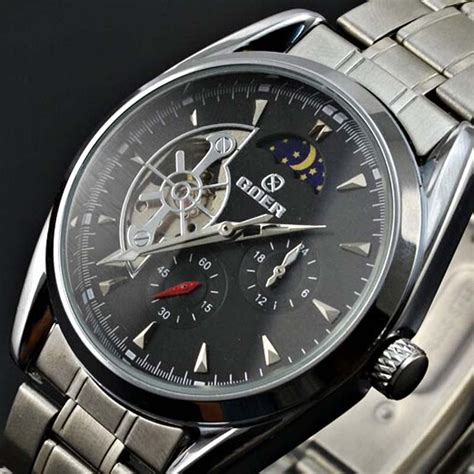 Goer Brand Watch Men Full Steel Automatic Mechanical Watches Men