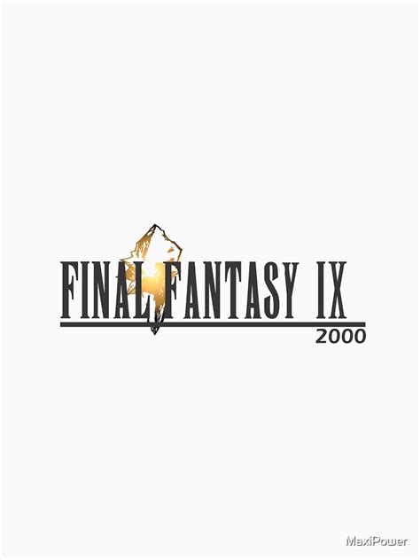 Final Fantasy 9 Logo T Shirt By Maxipower Redbubble
