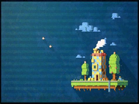Super Mario Castle Painting Fez Pixel Art Hd Wallpaper Wallpaper Flare