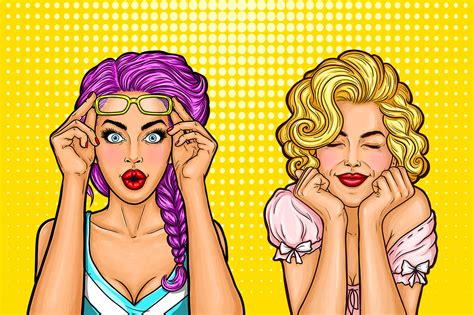 Pop Art Girls By Vectorpocket