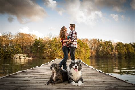 Engagement Photo Of Couple With Dogs The Dogs Are Getting Married Too