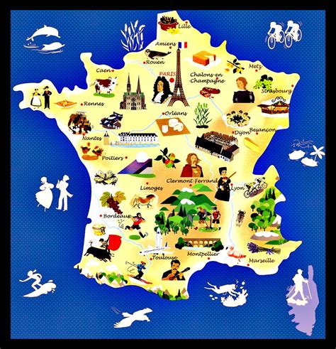 Carte Des Villes Du Tourisme En France Carte De France Carte