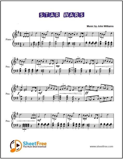 Star wars sheet music easy.pdf. Star Wars Sheet Music for Piano Download | sheetfree.com