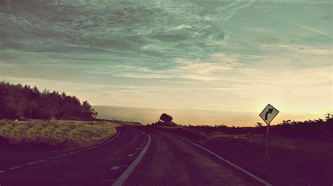 Gray Road Road Nature Sunset Clouds Hd Wallpaper Wallpaper Flare