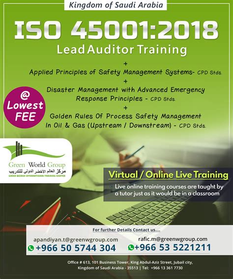 Join Iso 450012018 Lead Auditor Course And Get Free Hse Certification