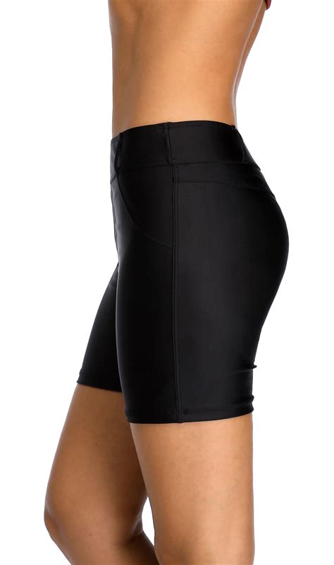 Charmo High Waist Swimming Shorts Swimsuit Bottom With Pockets
