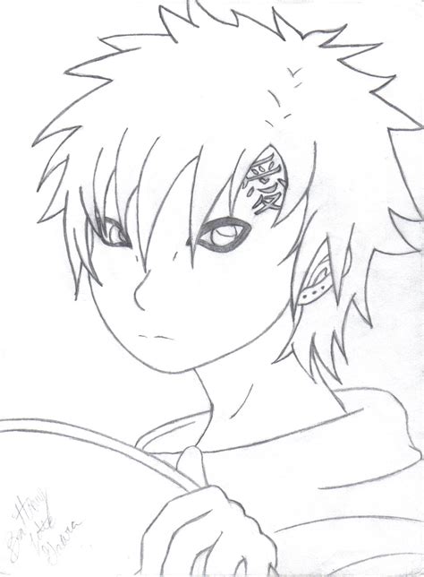 Drawn Gaara Kazekage Not Finished By Kaybe Fanart Central