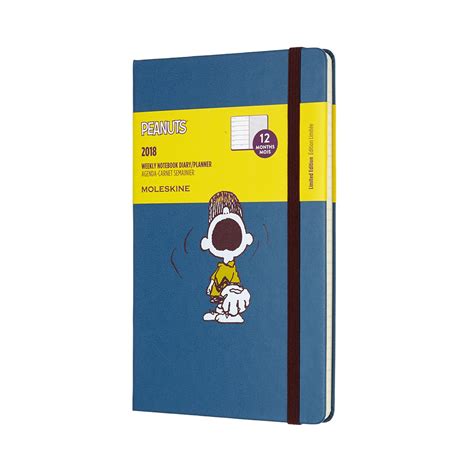 moleskine limited edition peanuts 12 month weekly planner large sapphire blue 5 x 8 25