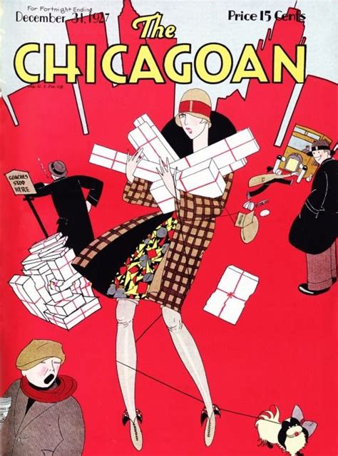 Christmas Shopping On The Cover Of The Chicagoan Magazine December