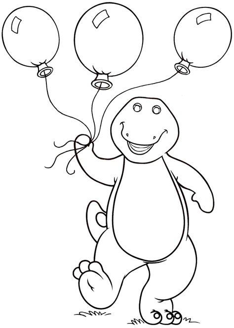 Free Printable Barney Coloring Pages