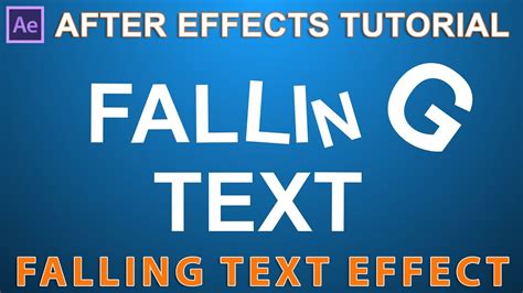 After Effects Tutorial Kinetic Falling Text Effect Youtube