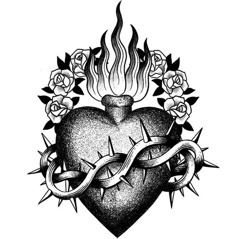 Flambeau Tattoo Semi Permanent Tattoos By Inkbox Sacred Heart