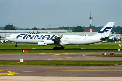 Finnair Passenger Plane At Airport Schedule Flight Travel Aviation