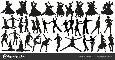 Dance Silhouettes Set — Stock Vector © Orfeev 144709267