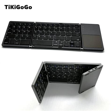 Tikigogo Folding Bluetooth Keyboard Comb Rechargeable Portable Bt
