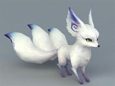 White Fox Spirit Домашняя лиса Аниме животные Иллюстрации лисы