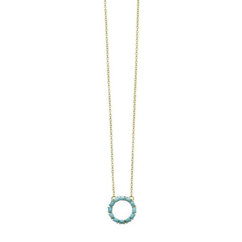 Sterling Silver Dipped In Gold Circle Of Life Magnesite Necklace