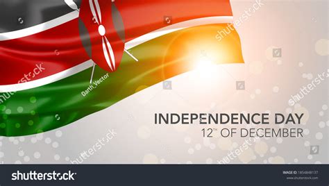 Kenya Happy Independence Day Vector Banner Stock Vector Royalty Free