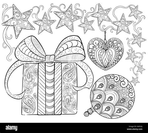 patrón de tinta dibujados a mano libro para colorear para adultos ¡feliz navidad imagen vector