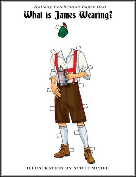 The Holiday Celebration Wijw Paper Dolls What Is James Wearing