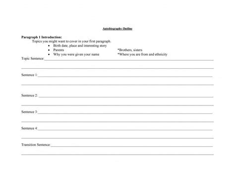Download Autobiography Template 11 Autobiography Writing