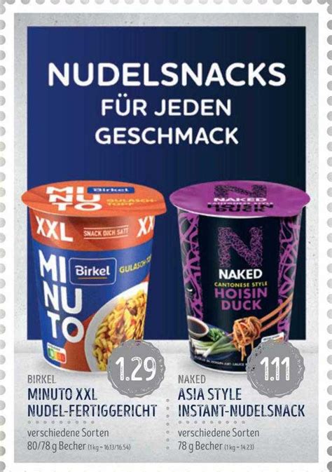 Birkel Minuto XXL Nudel Fertiggericht Oder Naked Asia Style Instant