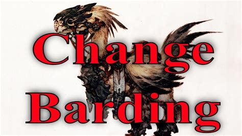 Ffxiv How To Change Your Chocobo Barding Shorts Youtube