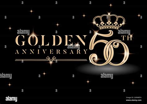 Golden Anniversary Stock Vector Images Alamy