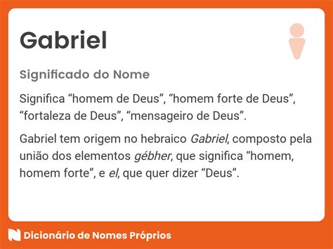 Significado do nome Gabriel - Dicionário de Nomes Próprios