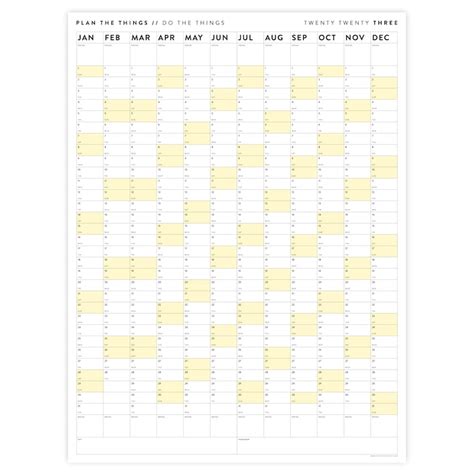 Giant 2023 Wall Calendar 2023 Large Wall Planner Annual Etsy