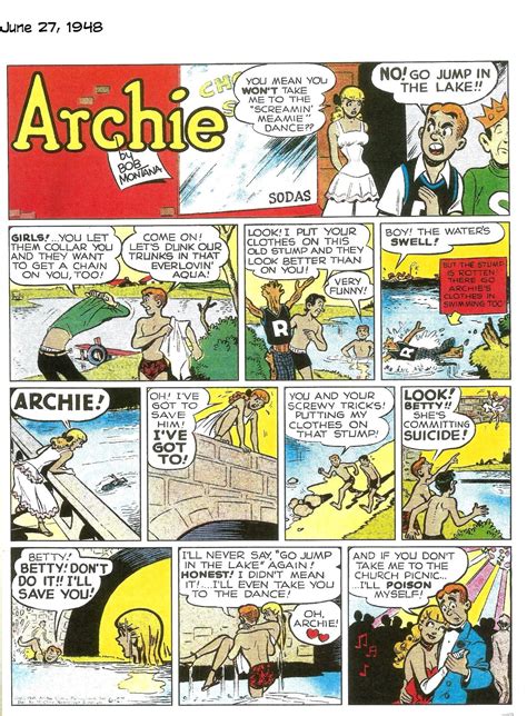 Bob Montanas Archie Newspaper Comic Stripand Who Actually Invented Archie The Comics Journal