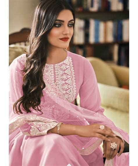 Light Pink Georgette Pakistani Salwar Kameez Vasu Sarees 3817225