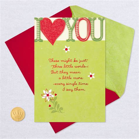 I Love You Romantic Christmas Card Greeting Cards Hallmark