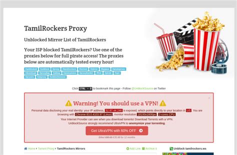 Tamilrockers Proxy List Unblocked Tamilrockers Mirror Sites
