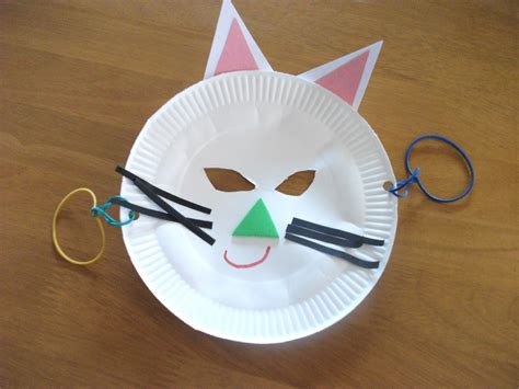 Paper Plate Cat Mask Craft Preschool Education For Kids