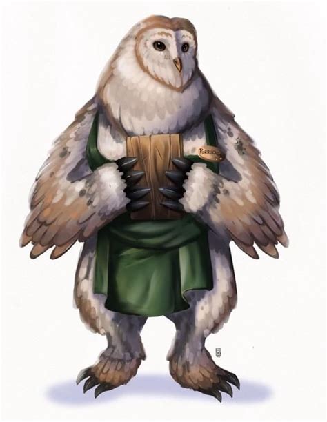 Oc Porridge The Awakened Owlbear Characterdrawing Character Art