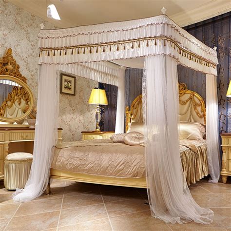 Canopy beds contribute to an enjoyable as well as relaxed environment, and that is exactly what we need in the bed room. romantic mosquito net for bed canopy bed curtain Stainless ...