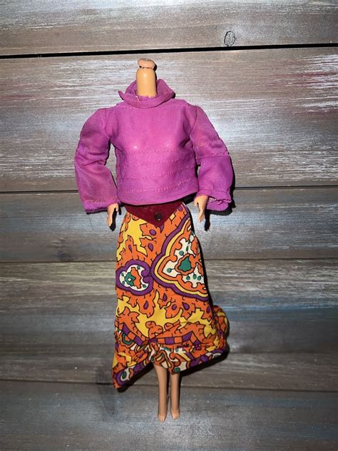 vintage mod barbie purple pleasers 3483 shirt top and belt ebay