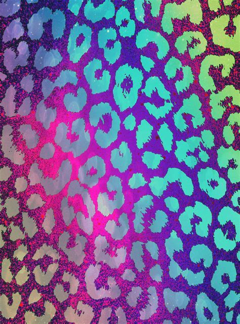 Download Cute Leopard Print In Neon Colors Wallpaper