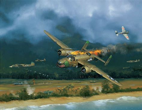 Paying The Price At Dagua By Jack Fellows B 25 Mitchell Wwii Plane