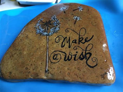 Make A Wish Painted Rock By Suz Painted Rocks Rock Art Rock